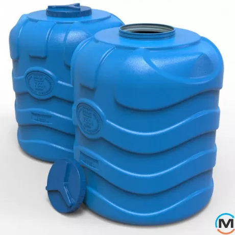 Емкость накопительная Евро Пласт пищевая Ø960*1170 3-ш синяя 750 л. вертикальная, фото , изображение 3