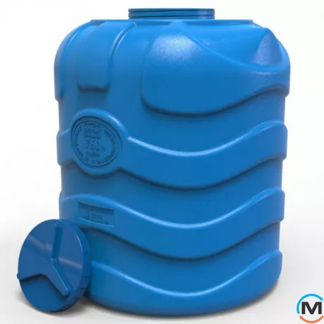 Емкость накопительная Евро Пласт пищевая Ø960*1170 3-ш синяя 750 л. вертикальная, фото , изображение 4