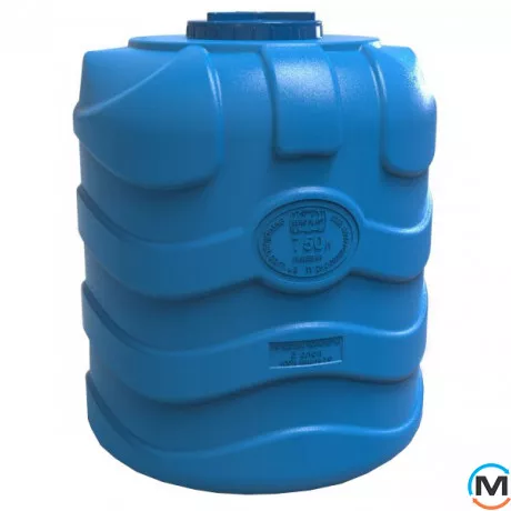 Емкость накопительная Евро Пласт пищевая Ø960*1170 3-ш синяя 750 л. вертикальная, фото 