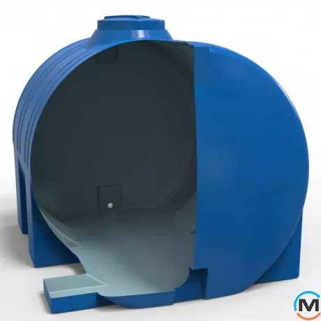 Емкость накопительная Евро Пласт пищевая И 2400*1830*1900 2-ш. синяя 5000 л. горизонтальная, фото , изображение 2