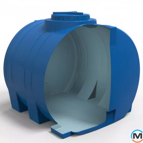 Ємність накопичувальна Євро Пласт харчова І 1060 * 980 * 970 2-ш. синя 750 л. горизонтальна, фото , зображення 2