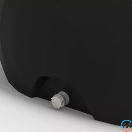 Емкость накопительная Евро Пласт пищевая КАС (тр.) №2 1820*1610*1190 2-ш чёр/бел 2200 л. для транспортировки, фото , изображение 4