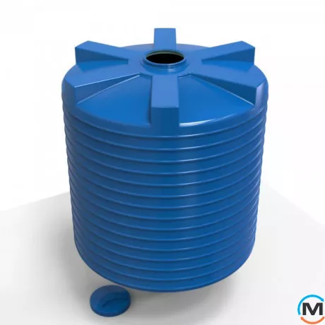 Місткість накопичувальна Євро Пласт харчова Конус Ø2400*3470 2-ш синя 11500 л., фото , зображення 3