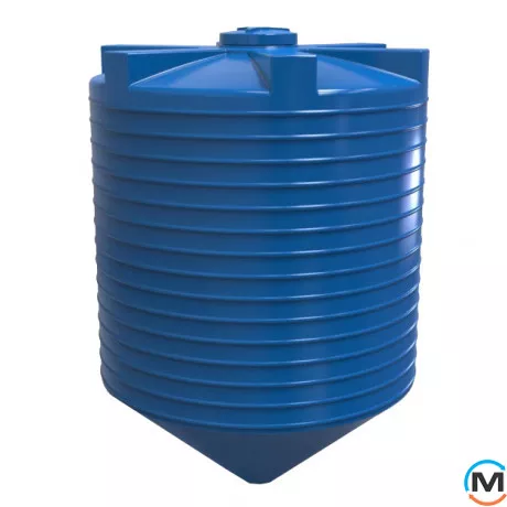 Місткість накопичувальна Євро Пласт харчова Конус Ø2400*3470 2-ш синя 11500 л., фото 