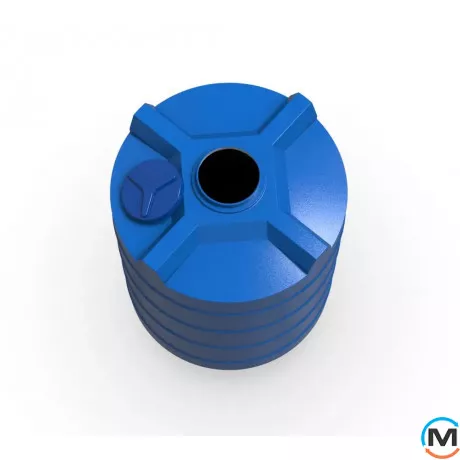 Емкость накопительная Евро Пласт пищевая Конус Ø1330*2120 2-ш синяя 2000 л., фото , изображение 2