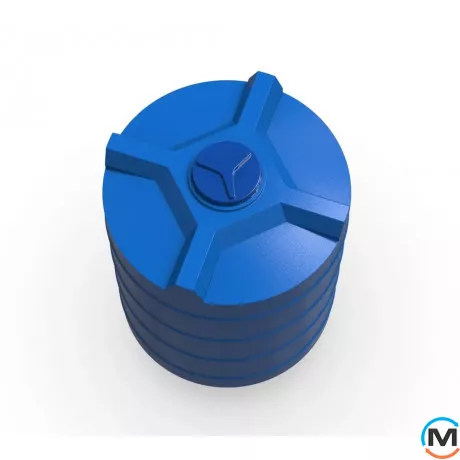 Емкость накопительная Евро Пласт пищевая Конус Ø1330*2120 2-ш синяя 2000 л., фото , изображение 3