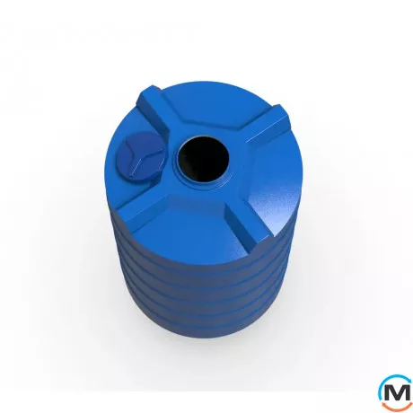 Емкость накопительная Евро Пласт пищевая Конус Ø1330*2580 2-ш синяя 2500 л., фото , изображение 2