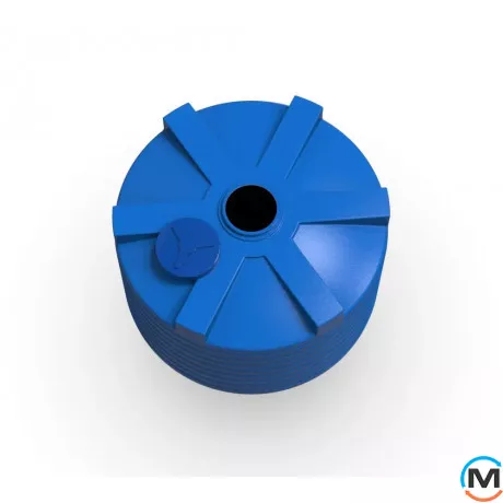 Місткість накопичувальна Євро Пласт харчова Конус Ø2400*2520 2-ш синя 6500 л., фото , зображення 2