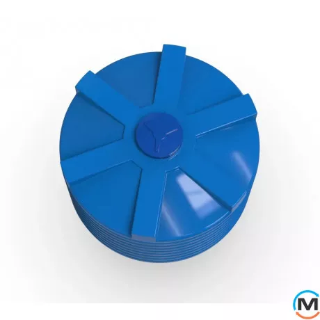 Місткість накопичувальна Євро Пласт харчова Конус Ø2400*2520 2-ш синя 6500 л., фото , зображення 3