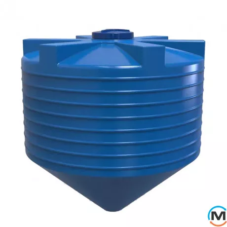 Місткість накопичувальна Євро Пласт харчова Конус Ø2400*2520 2-ш синя 6500 л., фото 