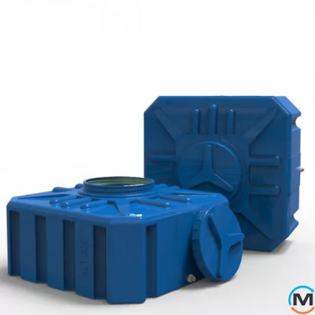 Емкость накопительная Евро Пласт пищевая Куб 860*860*470 2-ш. синяя 300 л. прямоугольная, фото , изображение 2