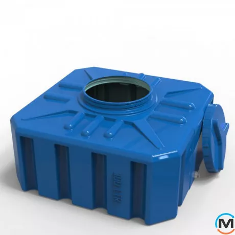 Емкость накопительная Евро Пласт пищевая Куб 860*860*470 2-ш. синяя 300 л. прямоугольная, фото , изображение 4