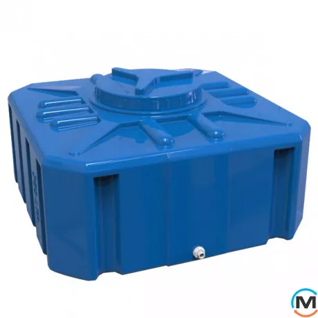 Емкость накопительная Евро Пласт пищевая Куб 860*860*470 2-ш. синяя 300 л. прямоугольная, фото 