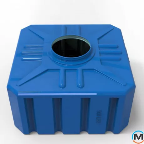 Емкость накопительная Евро Пласт пищевая Куб 990*990*600 2-ш. синяя 500 л. прямоугольная, фото , изображение 3