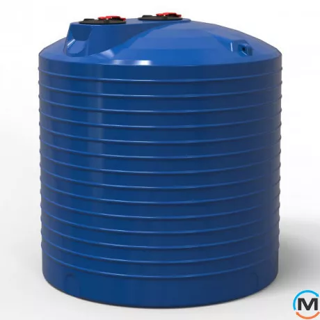 Ємність накопичувальна Євро Пласт харчова Низька 2 К Ø 2420*2650 2-ш. синя 10000 л. вертикальна, фото , зображення 2