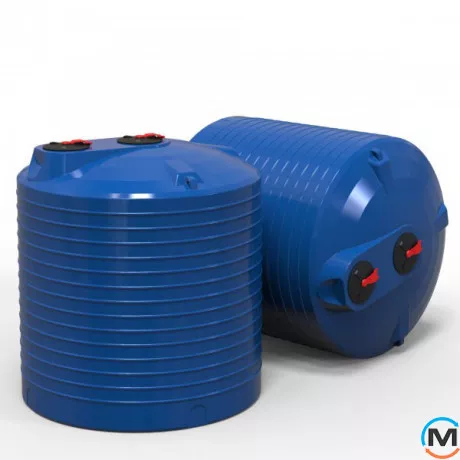 Ємність накопичувальна Євро Пласт харчова Низька 2 К Ø 2420*2650 2-ш. синя 10000 л. вертикальна, фото , зображення 4