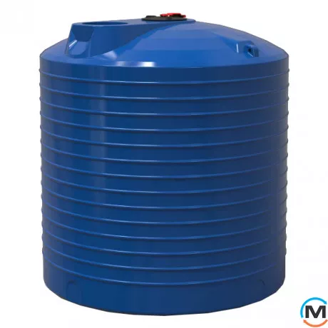 Ємність накопичувальна Євро Пласт харчова Низька 2 К Ø 2420*2650 2-ш. синя 10000 л. вертикальна, фото 
