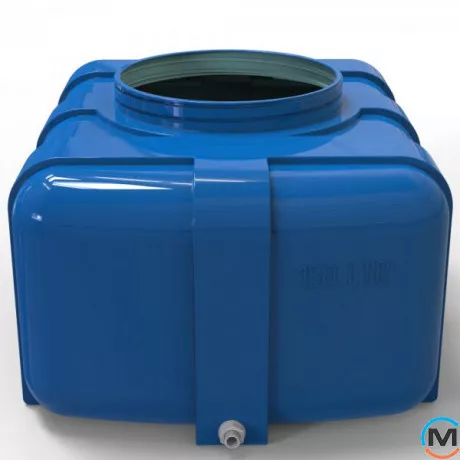 Емкость накопительная Евро Пласт пищевая Овал 800*590*450 2-ш. синяя 150 л. прямоугольная, фото , изображение 4