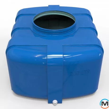 Ємність накопичувальна Євро Пласт харчова Овал 880*690*510 2-ш. синя 200 л. прямокутна, фото , зображення 2