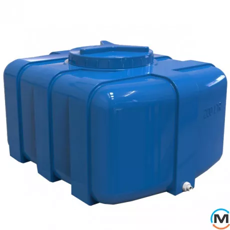 Ємність накопичувальна Євро Пласт харчова Овал 880*690*510 2-ш. синя 200 л. прямокутна, фото 