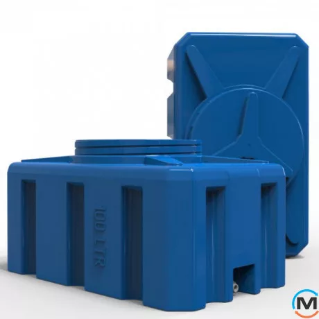 Емкость накопительная Евро Пласт пищевая Прям-к 740*520*410 2-ш. синяя 100 л. прямоугольная, фото , изображение 2