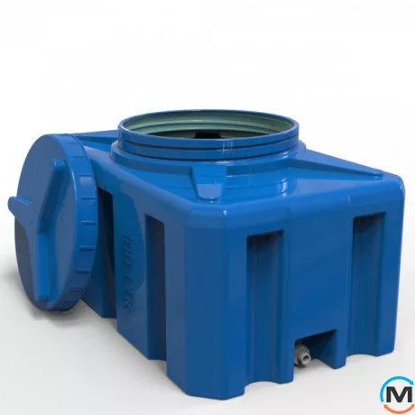 Емкость накопительная Евро Пласт пищевая Прям-к 740*520*410 2-ш. синяя 100 л. прямоугольная, фото , изображение 4