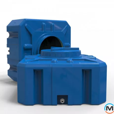 Емкость накопительная Евро Пласт пищевая Прям-к 920*690*450 2-ш. синяя 200 л. прямоугольная, фото , изображение 3