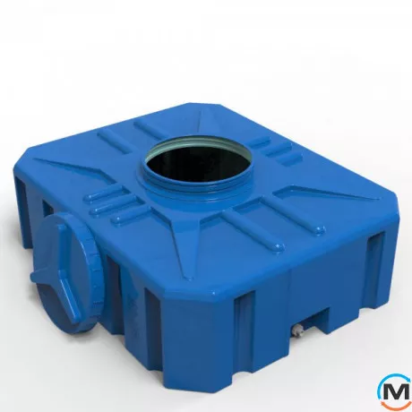 Емкость накопительная Евро Пласт пищевая Прям-к 1070*860*420 2-ш. синяя 300 л. прямоугольная, фото , изображение 2