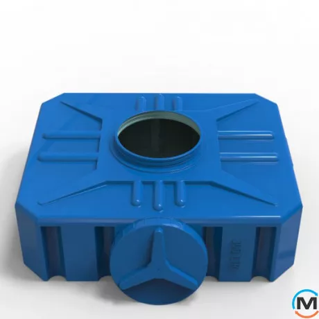 Емкость накопительная Евро Пласт пищевая Прям-к 1070*860*420 2-ш. синяя 300 л. прямоугольная, фото , изображение 3