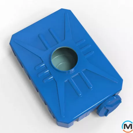 Ємність накопичувальна Євро Пласт харчова Прям-до 1390*960*480 2-ш. синя 500 л. прямокутна, фото , зображення 3