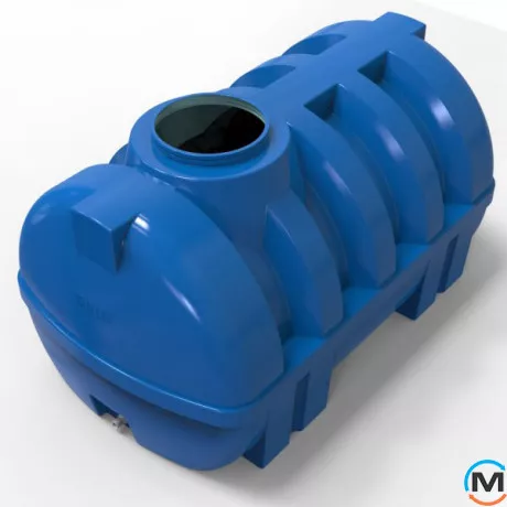 Емкость накопительная Евро Пласт пищевая Ребро 1910*1250*1130 2-ш. синяя 1500 л. горизонтальная, фото , изображение 6