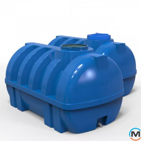 Емкость накопительная Евро Пласт пищевая Ребро 1910*1250*1130 2-ш. синяя 1500 л. горизонтальная, фото , изображение 7