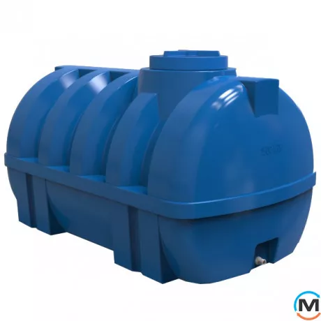 Емкость накопительная Евро Пласт пищевая Ребро 1910*1250*1130 2-ш. синяя 1500 л. горизонтальная, фото 