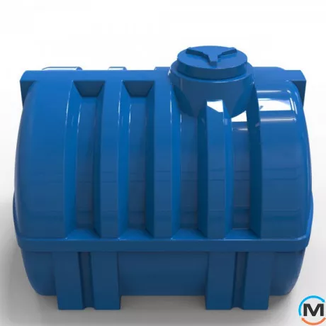 Емкость накопительная Евро Пласт пищевая Ребро 1970*1600*1380 2-ш. синяя 2000 л. горизонтальная, фото , изображение 5