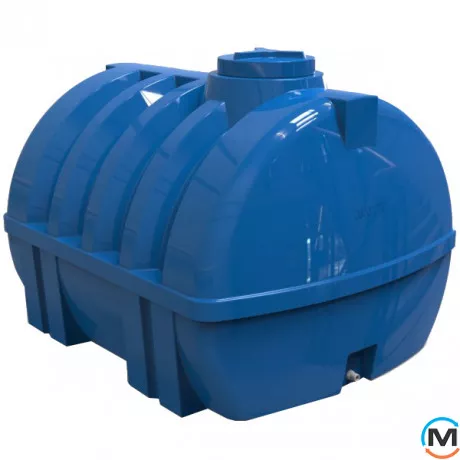 Емкость накопительная Евро Пласт пищевая Ребро 1970*1600*1380 2-ш. синяя 2000 л. горизонтальная, фото 