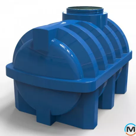 Ємність накопичувальна Євро Пласт харчова Ребро 1230*870*950 2-ш. синя 500 л. горизонтальна, фото , зображення 5