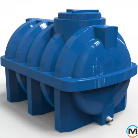 Ємність накопичувальна Євро Пласт харчова Ребро 1230*870*950 2-ш. синя 500 л. горизонтальна, фото , зображення 8