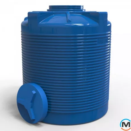 Емкость накопительная Евро Пласт пищевая Стандартная Z Ø 1060*1320 2-ш. синяя 1000 л. вертикальная, фото , изображение 4