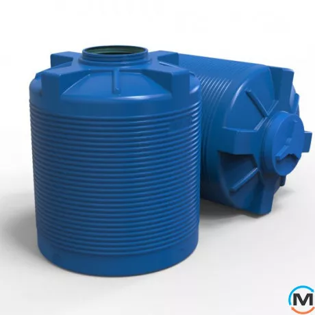 Емкость накопительная Евро Пласт пищевая Стандартная Z Ø 1060*1320 2-ш. синяя 1000 л. вертикальная, фото , изображение 5