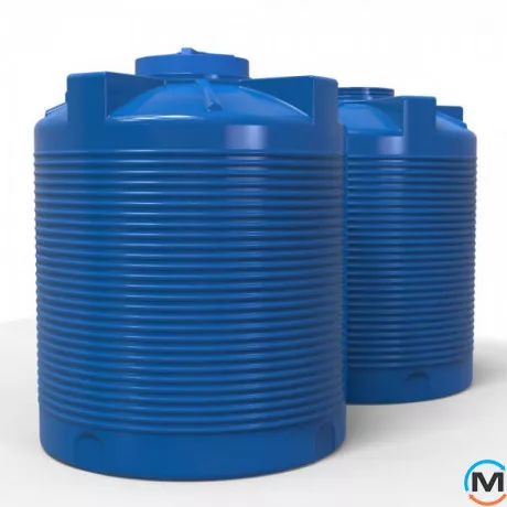 Емкость накопительная Евро Пласт пищевая Стандартная Z Ø 1210*1500 2-ш. синяя 1500 л. вертикальная, фото , изображение 2