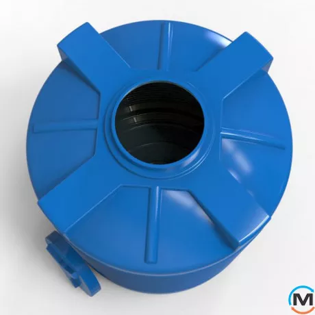 Емкость накопительная Евро Пласт пищевая Стандартная Z Ø 1210*1500 2-ш. синяя 1500 л. вертикальная, фото , изображение 3