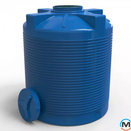 Емкость накопительная Евро Пласт пищевая Стандартная Z Ø 1210*1500 2-ш. синяя 1500 л. вертикальная, фото , изображение 4