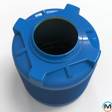 Ємність накопичувальна Євро Пласт харчова Стандартна Z Ø 720*920 2-ш. синя 300 л. вертикальна, фото , зображення 4