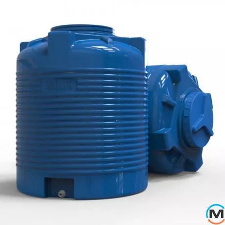 Ємність накопичувальна Євро Пласт харчова Стандартна Z Ø 720*920 2-ш. синя 300 л. вертикальна, фото , зображення 5