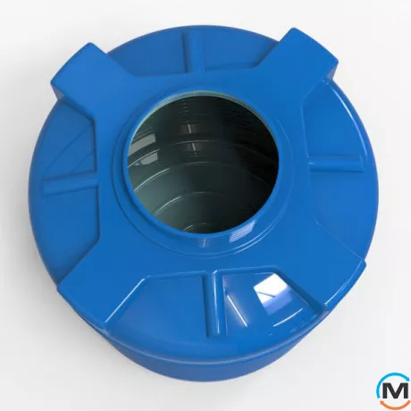 Емкость накопительная Евро Пласт пищевая Стандартная Z Ø 850*1100 2-ш. синяя 500 л. вертикальная, фото , изображение 4