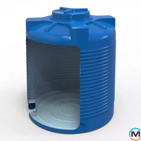 Емкость накопительная Евро Пласт пищевая Стандартная Z Ø 850*1100 2-ш. синяя 500 л. вертикальная, фото , изображение 5