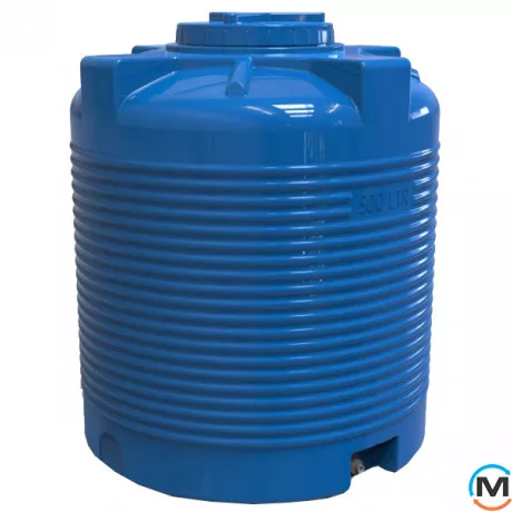 Емкость накопительная Евро Пласт пищевая Стандартная Z Ø 850*1100 2-ш. синяя 500 л. вертикальная, фото 