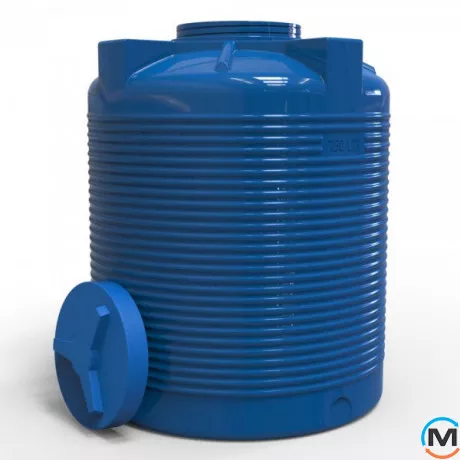 Емкость накопительная Евро Пласт пищевая Стандартная Z Ø 980*1210 2-ш. синяя 750 л. вертикальная, фото , изображение 5