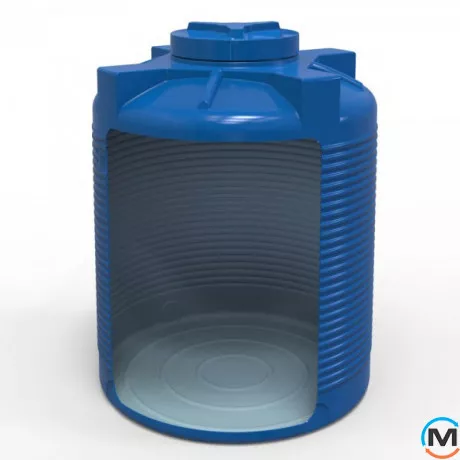 Емкость накопительная Евро Пласт пищевая Стандартная Z Ø 980*1210 2-ш. синяя 750 л. вертикальная, фото , изображение 6