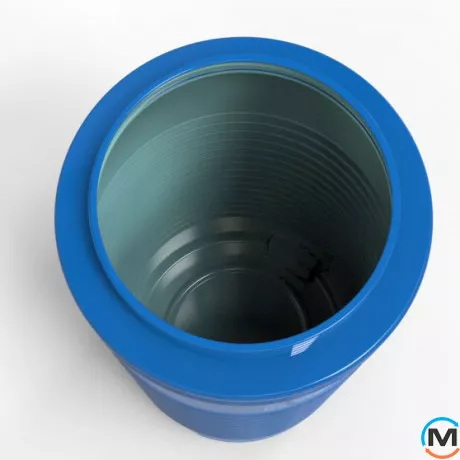 Емкость накопительная Евро Пласт пищевая Высокая Ø 450*1000 2-ш. синяя 100 л. вертикальная, фото , изображение 3
